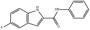 1H-Indole-2-carboxamide,5-fluoro-N-phenyl-(9CI) 结构式