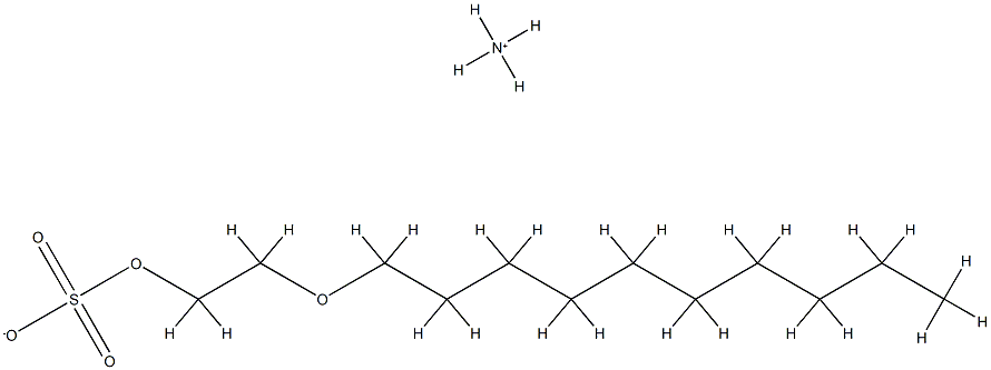 Α-磺基-Ω-癸氧基聚环氧乙烷铵盐, 52286-19-8, 结构式