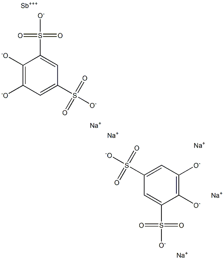 アンチモンピロカテコールペンタナトリウムジスルホナート 化学構造式