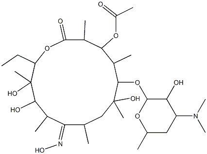 5-O-Desosaminylerythronolide A oxime Structure