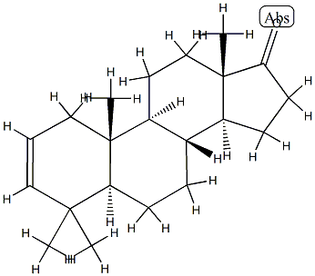 4,4-Dimethyl-5α-androst-2-en-17-one,53286-38-7,结构式