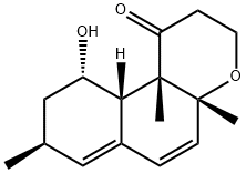 2,3,4a,8,9,10,10aβ,10b-Octahydro-10α-hydroxy-4aβ,8β,10bβ-trimethyl-1H-naphtho[2,1-b]pyran-1-one Structure