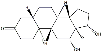 12β,17β-Dihydroxy-5α-androstan-3-one Structure