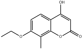 2H-1-Benzopyran-2-one,7-ethoxy-4-hydroxy-8-methyl-(9CI) 结构式