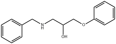 1-フェノキシ-3-(ベンジルアミノ)-2-プロパノール 化学構造式