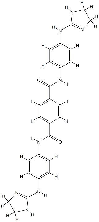 N,N'-Bis[4-(2-imidazolin-2-ylamino)phenyl]terephthalamide 结构式