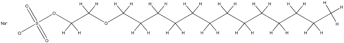 Α-磺基-Ω-(十三烷氧基)-聚(氧-1,2-乙二基)的钠盐 结构式