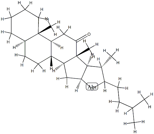 5α-フロスタン-12-オン 化学構造式