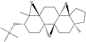 [(4,4-Dimethyl-5α-androstan-3β-yl)oxy]trimethylsilane,54412-05-4,结构式