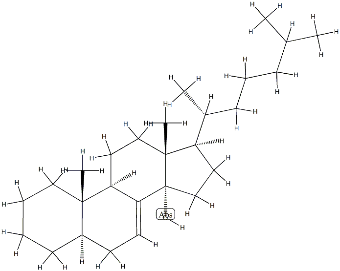 5α-コレスタ-7-エン-14-オール 化学構造式