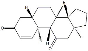 5α-アンドロスタ-1-エン-3,11-ジオン 化学構造式