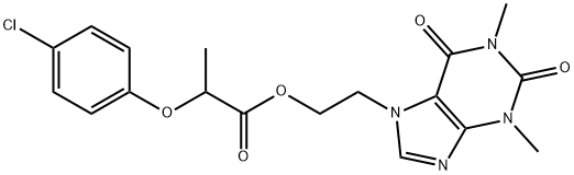 Demethyletofyllineclofibrate,54504-75-5,结构式