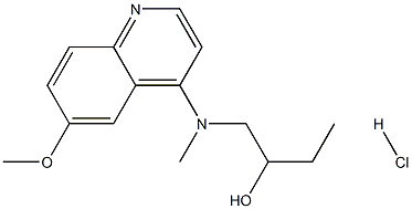 2-Butanol,1-[[(6-methoxy-4-quinolinyl)methyl]amino]-, hydrochloride (1:2) Structure