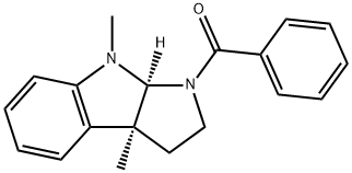 (3aS)-1-Benzoyl-1,2,3,3aα,8,8aα-hexahydro-3a,8-dimethylpyrrolo[2,3-b]indole Struktur