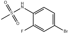 N-(4-ブロモ-2-フルオロフェニル)メタンスルホンアミド 化学構造式