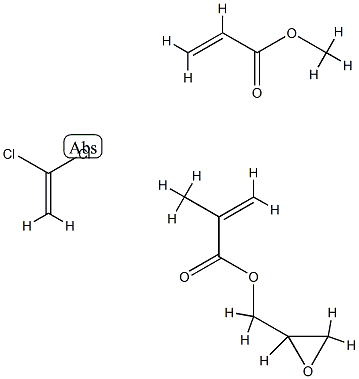 2-甲基丙烯酸环氧乙烷甲酯与1,1-二氯乙烯和2-丙烯酸甲酯的聚合物,54975-10-9,结构式