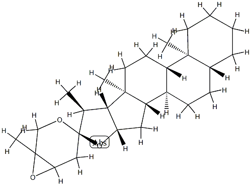 24,25-エポキシ-5α-スピロスタン 化学構造式