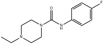 1-Piperazinecarboxamide,4-ethyl-N-(4-fluorophenyl)-(9CI) 化学構造式