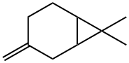 β-carene,7,7-dimethyl-3-methylene-bicyclo[4.1.0]heptane,β-carene,pseudocarene,3(10)-carene 化学構造式