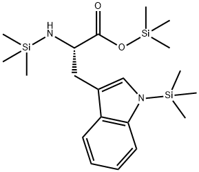 Nα,1-ビス(トリメチルシリル)-L-トリプトファントリメチルシリル 化学構造式
