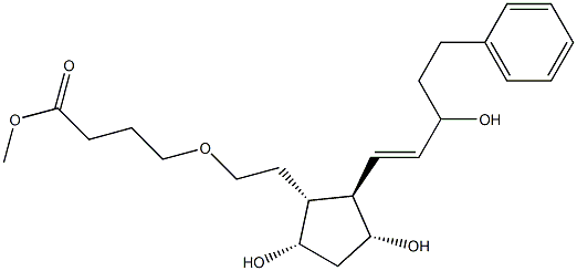 5-oxa-17-phenyl-18,19,20-trinor prostaglandin F1 alpha methyl ester Structure