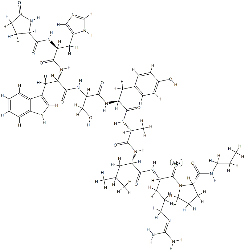 LHRH propylamide, Ala(6)-des-Gly(10)- Struktur