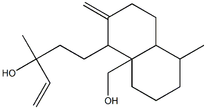 1-Naphthalenepropanol, alpha-ethenyldecahydro-8a-(hydroxymethyl)-alpha ,5-dimethyl-2-methylene- Structure