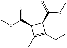 3,4-Diethyl-3-cyclobutene-1α,2α-dicarboxylic acid dimethyl ester Struktur