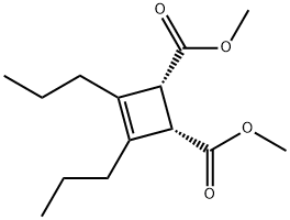 3,4-Dipropyl-3-cyclobutene-1β,2α-dicarboxylic acid dimethyl ester Structure