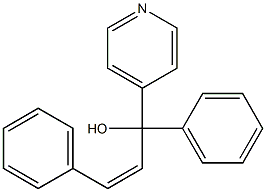 α-Phenyl-α-[(Z)-2-phenylvinyl]-4-pyridinemethanol Structure