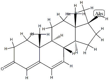 17α-Methyl-6,7-dehydrotestosterone Structure