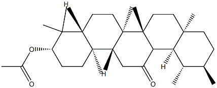 3β-(アセチルオキシ)ウルサン-12-オン 化学構造式