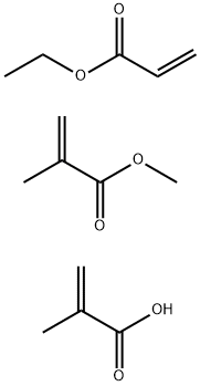 2-Propenoic acid, 2-methyl-, polymer with ethyl 2-propenoate and methyl 2-methyl-2-propenoate, ammonium salt Struktur
