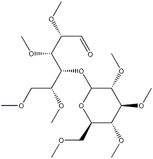 2-O,3-O,5-O,6-O-Tetramethyl-4-O-(2-O,3-O,4-O,6-O-tetramethyl-β-D-glucopyranosyl)-D-glucose,56247-29-1,结构式