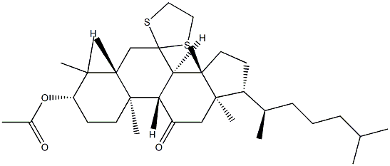 7,7-Ethylenedithio-3β-(acetyloxy)-11-oxo-5α-lanostane