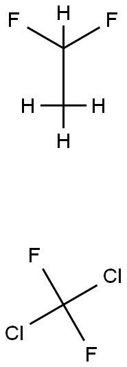 1,1-ジフルオロエタン/ジクロロジフルオロメタン 化学構造式