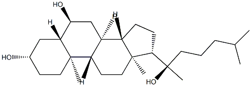 (20R)-5α-Cholestane-3β,6α,20-triol Structure