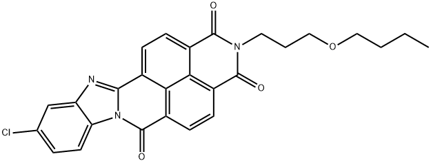 2-(3-butoxypropyl)-10-chlorobenzimidazo[2,1-b]benzo[lmn][3,8]phenanthroline-1,3,6(2H)-trione Structure