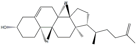 26,27-ジノルエルゴスタ-5,24-ジエン-3β-オール 化学構造式