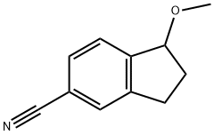 1H-Indene-5-carbonitrile,2,3-dihydro-1-methoxy-(9CI) 化学構造式