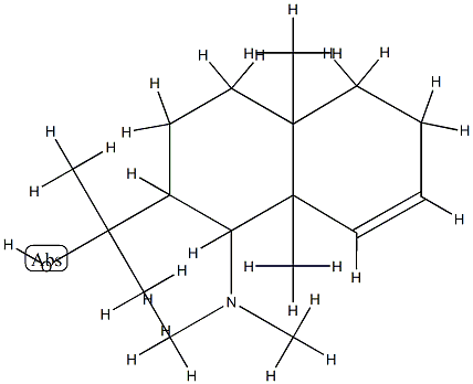 1-(Dimethylamino)-1,2,3,4,4a,5,6,8a-octahydro-α,α,4a,8a-tetramethyl-2-naphthalenemethanol Struktur