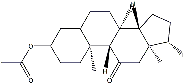 3-Acetyloxy-17β-iodoandrostan-11-one Structure