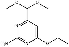 2-Pyrimidinamine,4-(dimethoxymethyl)-6-ethoxy-(9CI) 化学構造式