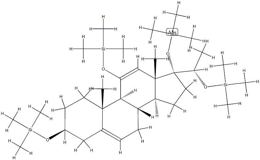 (20S)-3β,11,17,20-Tetrakis(trimethylsiloxy)pregna-5,11-diene Struktur