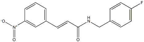 N-(4-fluorobenzyl)-3-{3-nitrophenyl}acrylamide Structure