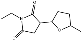 2,5-Pyrrolidinedione,1-ethyl-3-(tetrahydro-5-methyl-2-furanyl)-(9CI) 化学構造式