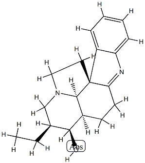 1,2-Didehydro-7α-ethyl-20,21-dinoraspidospermidin-6α-ol Structure