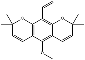 10-Vinyl-5-methoxy-2,2,8,8-tetramethyl-2H,8H-benzo[1,2-b:5,4-b']dipyran,57706-66-8,结构式