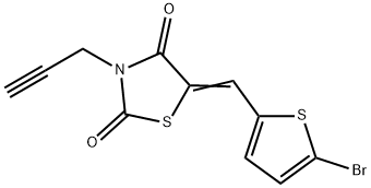 5-[(5-bromothien-2-yl)methylene]-3-prop-2-ynyl-1,3-thiazolidine-2,4-dione|