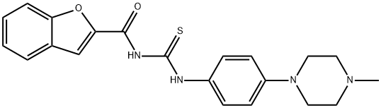 2-Benzofurancarboxamide,N-[[[4-(4-methyl-1-piperazinyl)phenyl]amino]thioxomethyl]-(9CI),578003-74-4,结构式